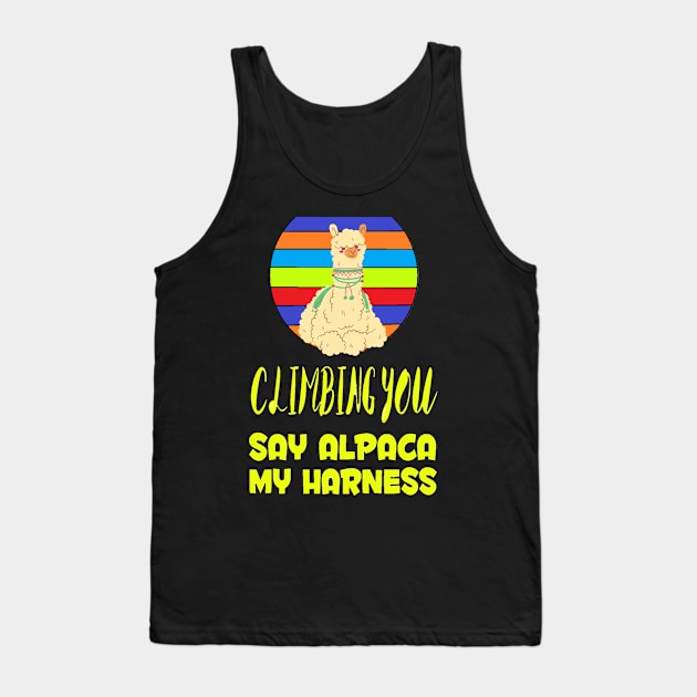 Llama Retro Style Alpaca Climbing Tank Top by happy-printing